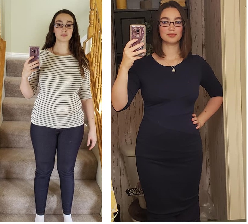 Laura Before and After her weight loss success