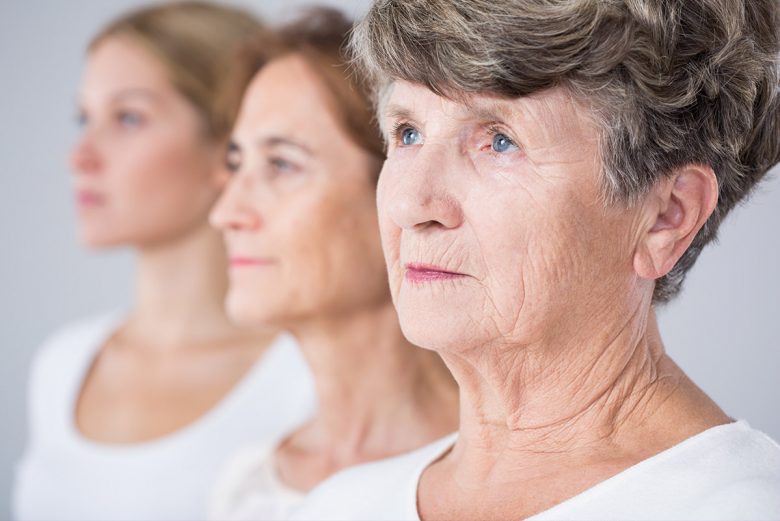 Three generations of women