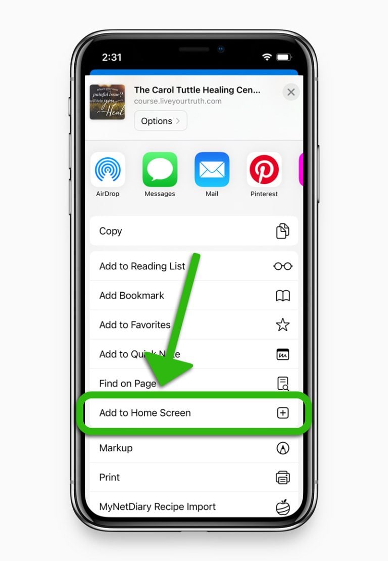 How to Make a Healing Center "App" On Your Phone